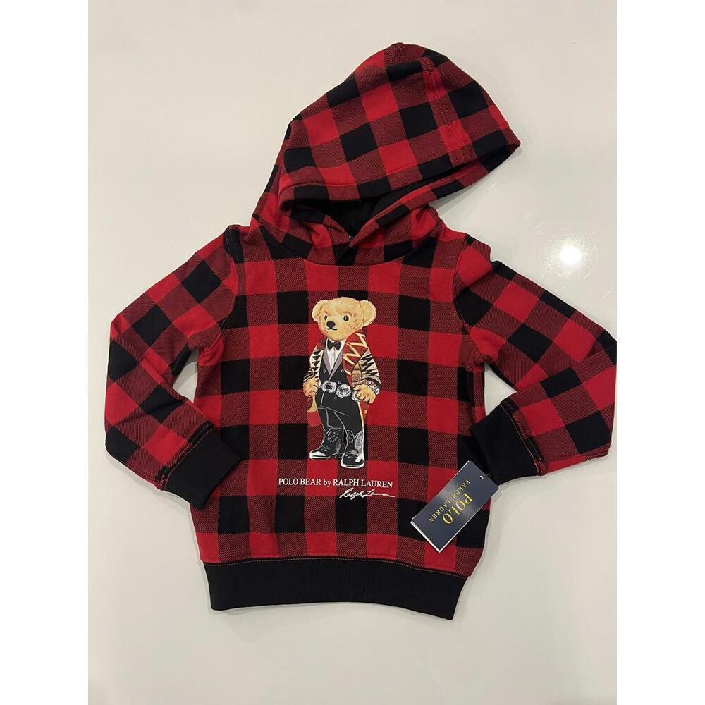 POLO RALPH LAUREN GIRLS BEAR FLEECE HOODIE SIZE 5 - Picture 5 of 5
